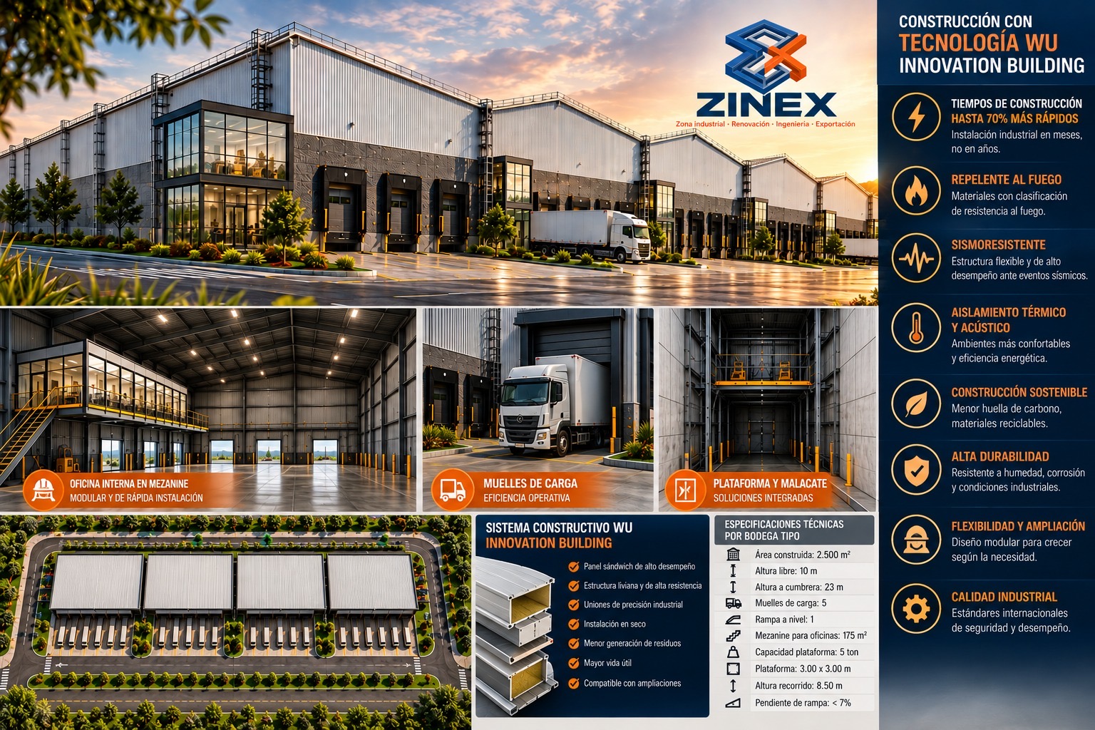 Zinex: bodegas y construcción con tecnología WU Innovation Building
